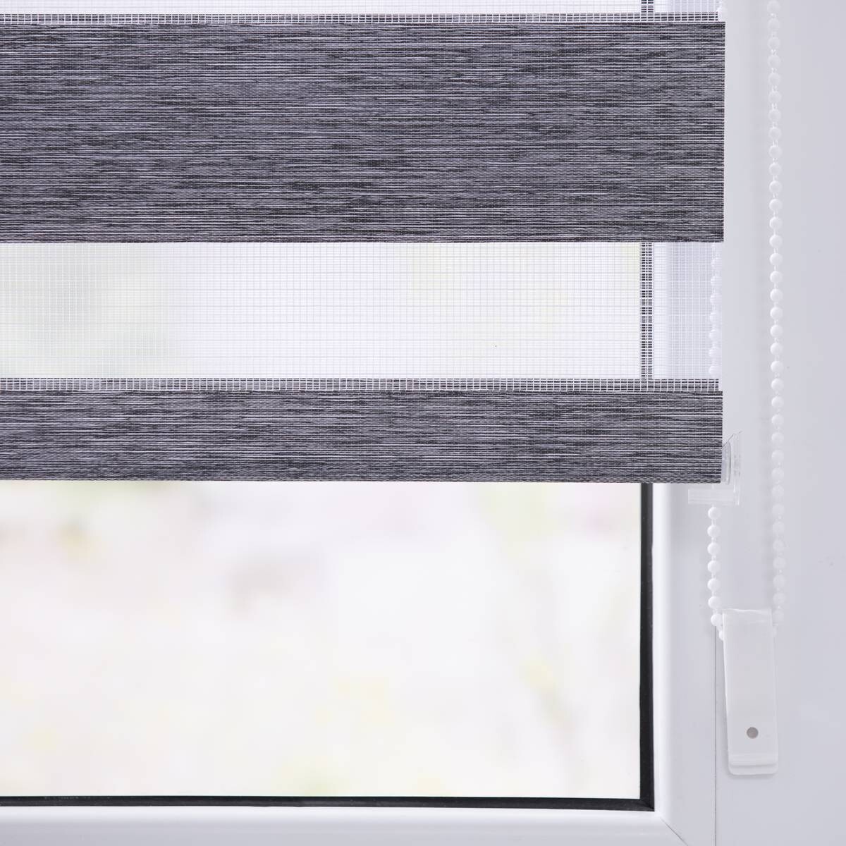 LICHTBLICK Doppelrollo Duo meliert dunkelgrau B/L: ca. 80x150 cm