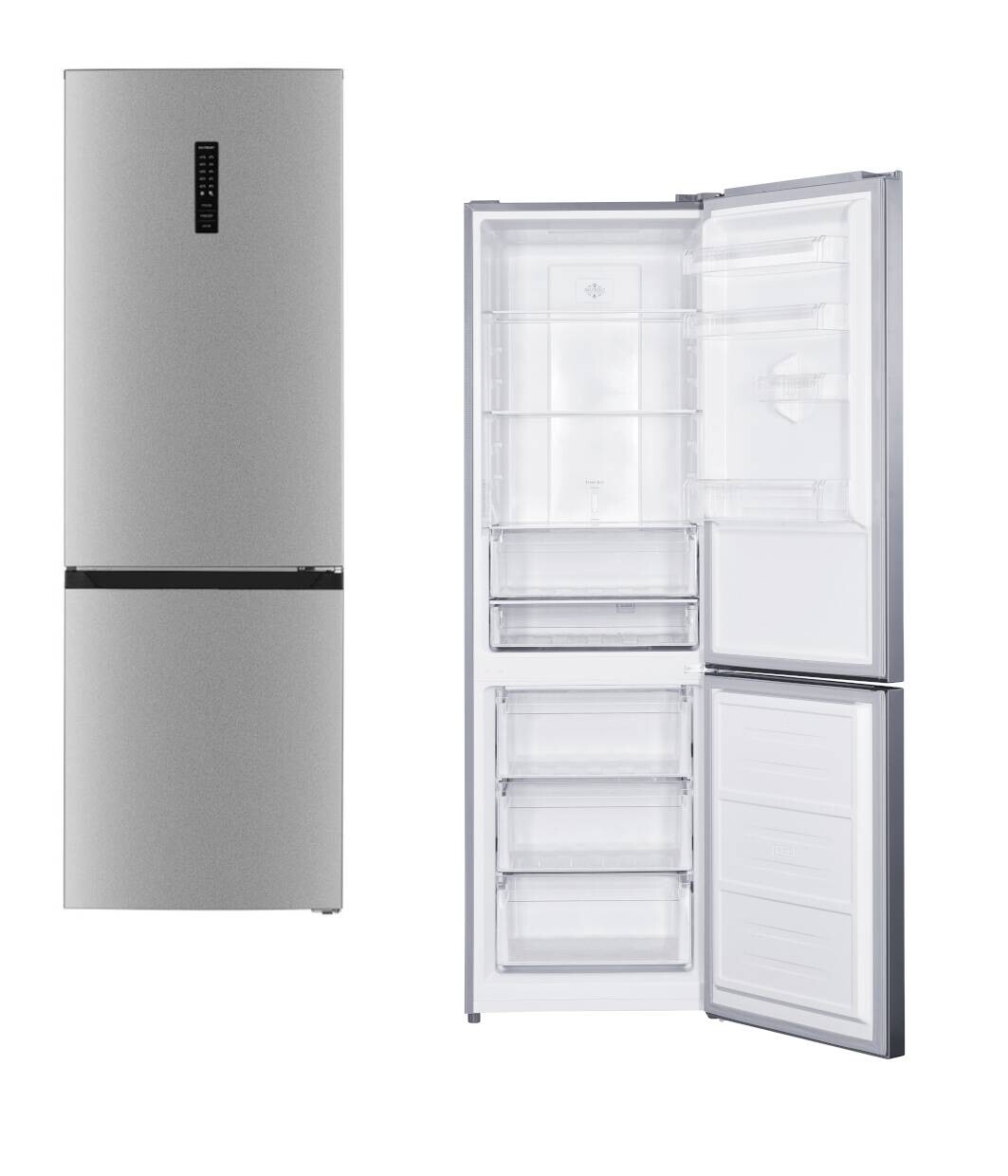 PKM Kühl-/Gefrierkombination EEK: D Spektrum: A bis G Kühlen: 243 Gefrieren: 104 39dB Inox B/H/T: ca. 60x193,5x67,5 cm
