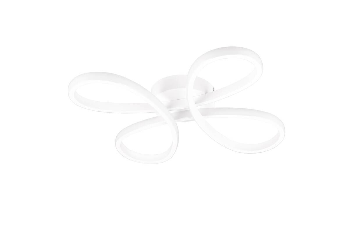 Reality LED-Deckenleuchte Fly weiß Metall Acryl B/H/T: ca. 40x40x7,5 cm