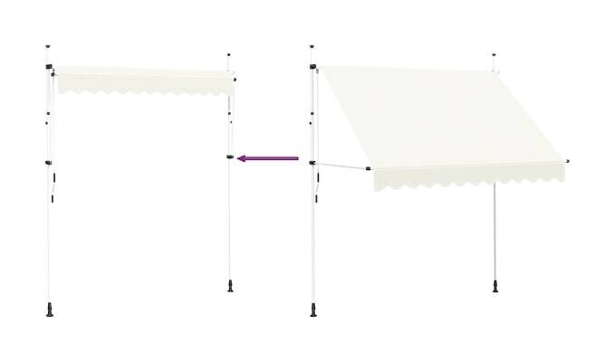 vidaXL Markise creme B/L: ca. 250x300 cm