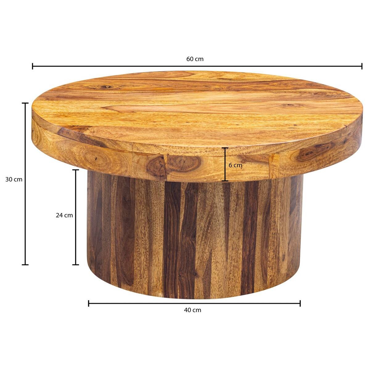 Wohnling Couchtisch braun B/H/T: ca. 60x30x60 cm