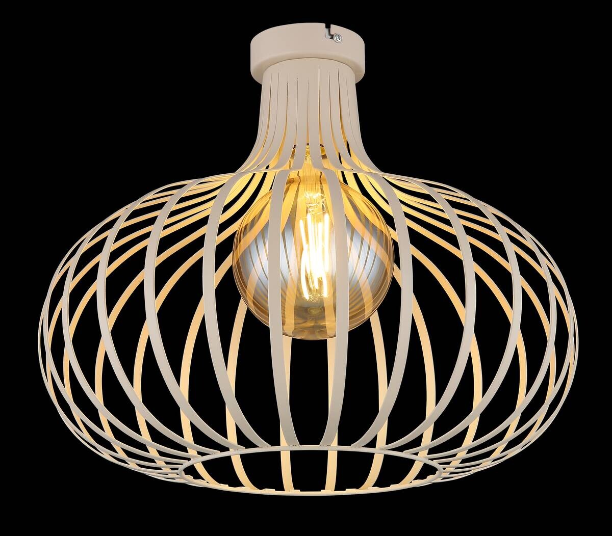 GLOBO Deckenleuchte MATEO 63370119 creme sand Metall H/D: ca. 35x40 cm E27 1 Brennstellen