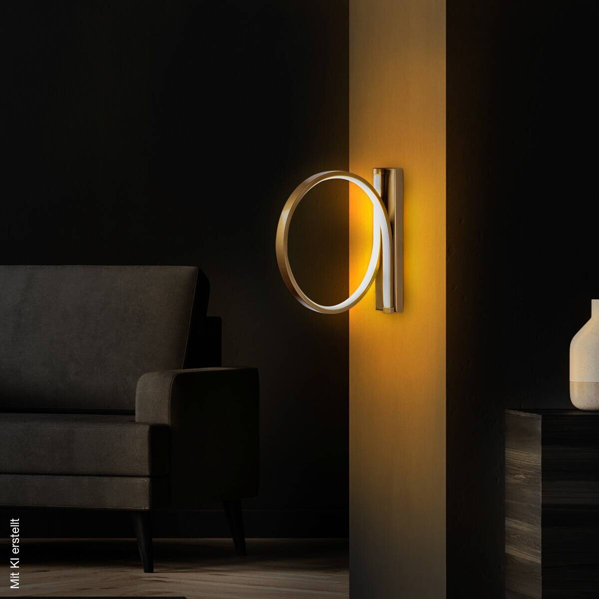 Opviq LED-Wandleuchte gold B/H/T: ca. 30x30x50 cm
