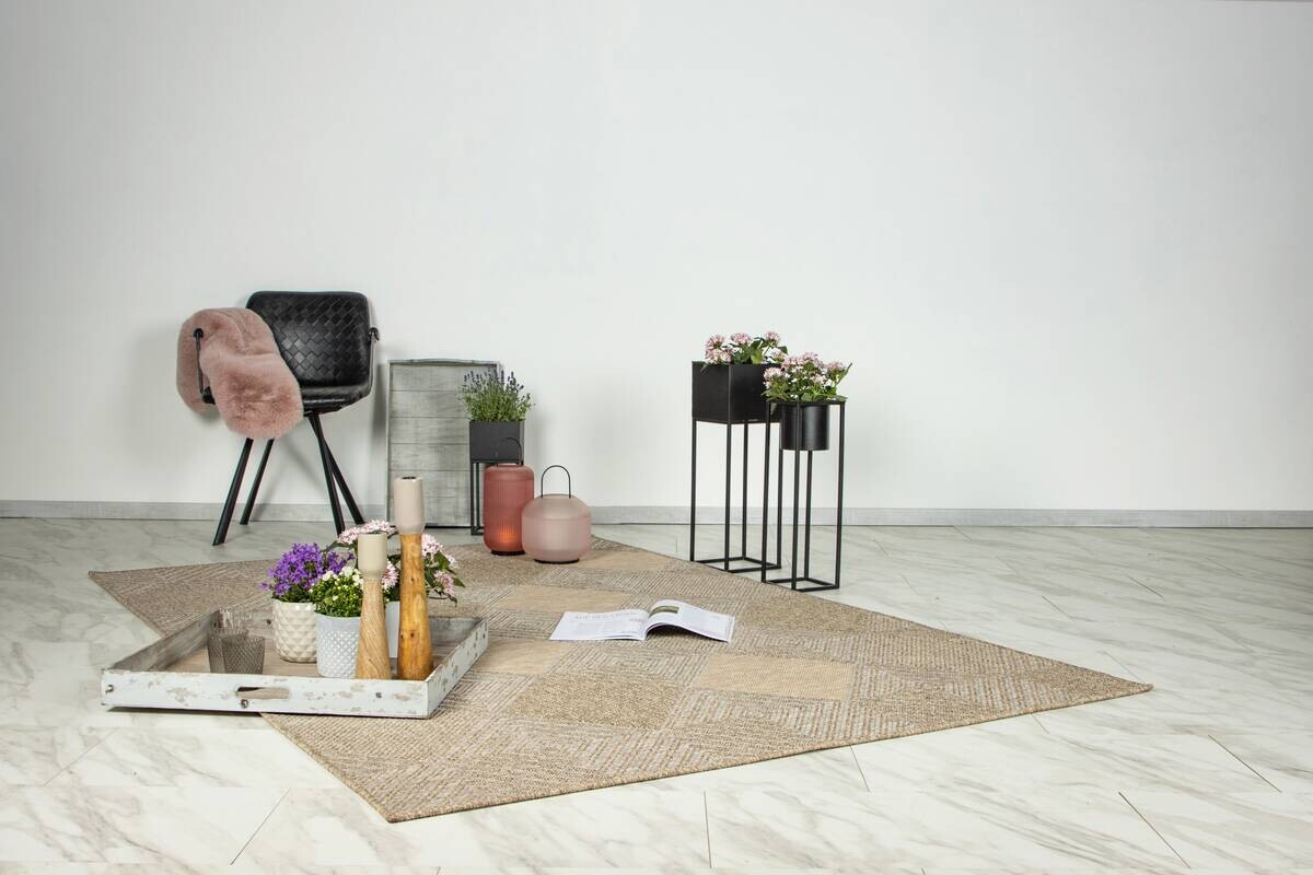 Kayoom Teppich Sindra 425 natur B/L: ca. 120x170 cm