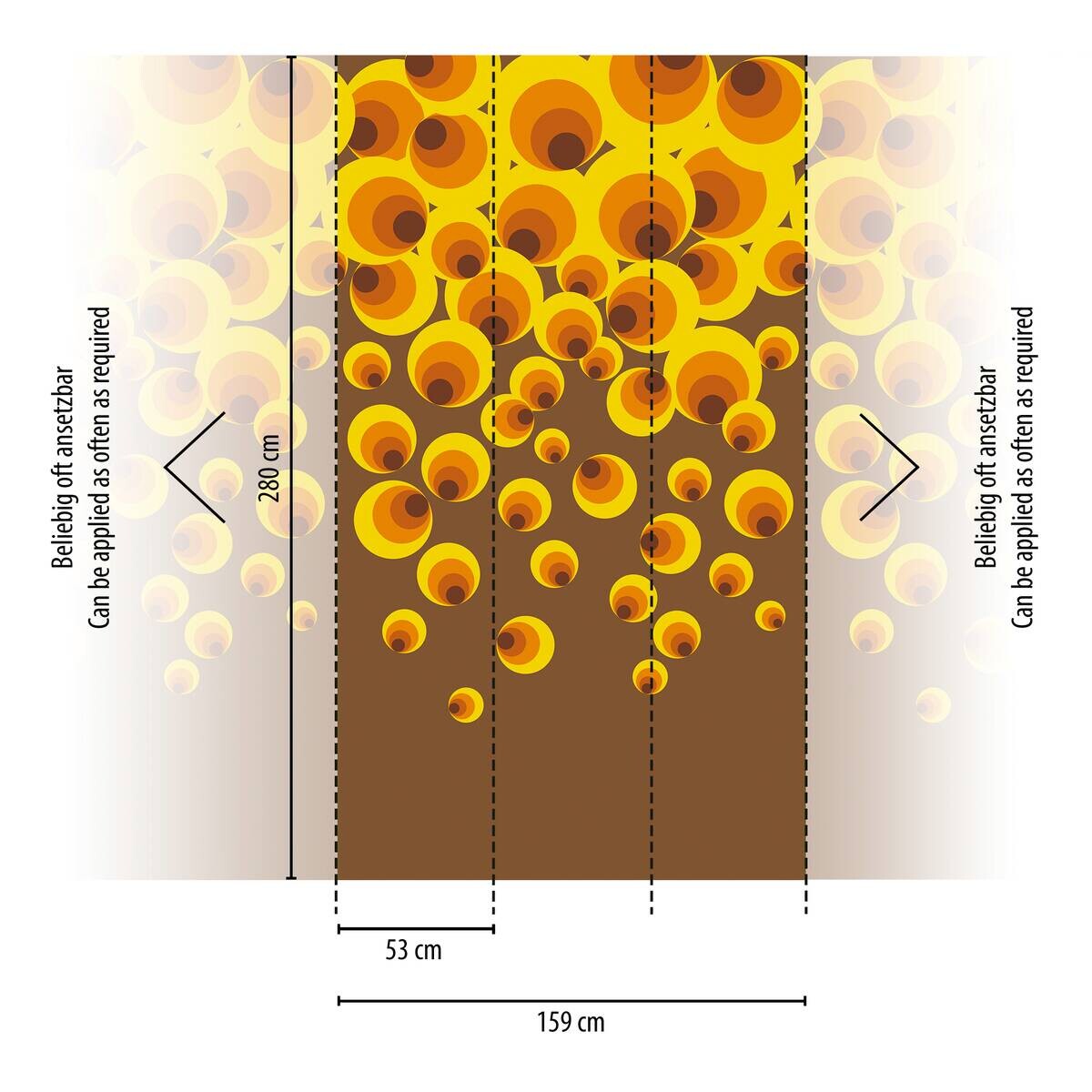Livingwalls Fototapete Vintage gelb braun orange B/L: ca. 280x159 cm