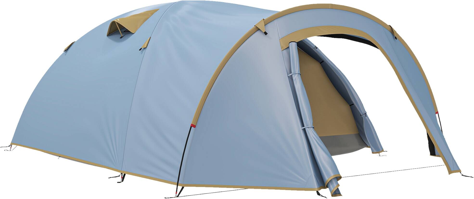Outsunny Campingzelt hellblau Polyester B/H/L: ca. 240x130x345 cm