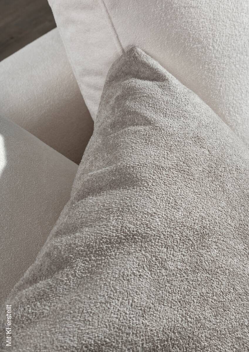 Ecksofa weiß Flachgewebe B/H/T: ca. 264x92x137 cm
