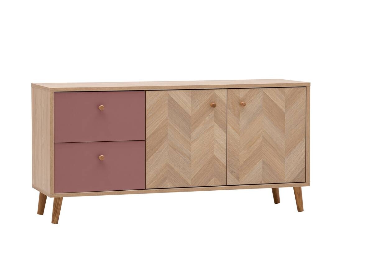 Lowboard Visby Eiche Nachbildung mauve B/H/T: ca. 109x44,1x33,05 cm