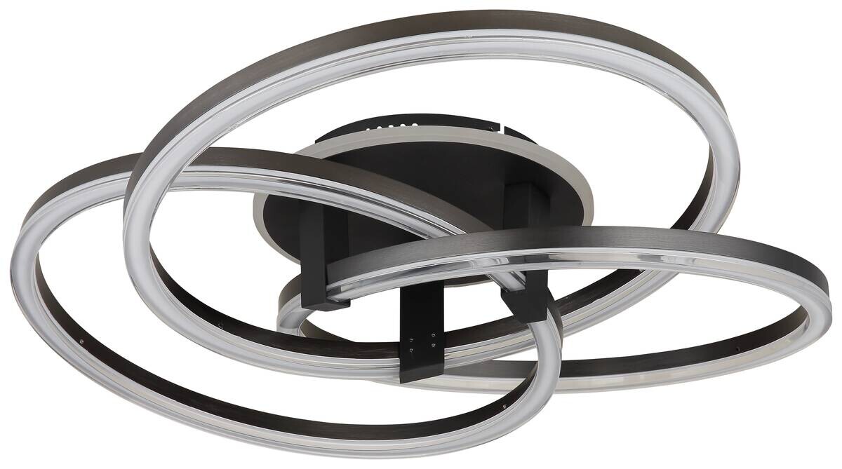 GLOBO Deckenleuchte Opal anthrazit Metall Aluminium H/D: ca. 25x78 cm 1 Brennstellen