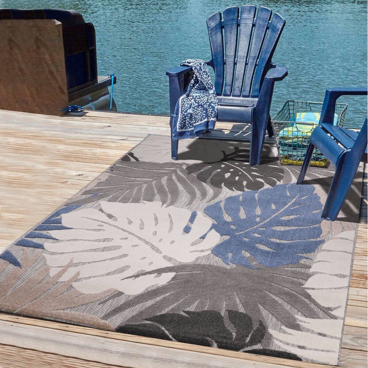 Sanat Outdoorteppich FLORAL beige B/L: ca. 80x200 cm