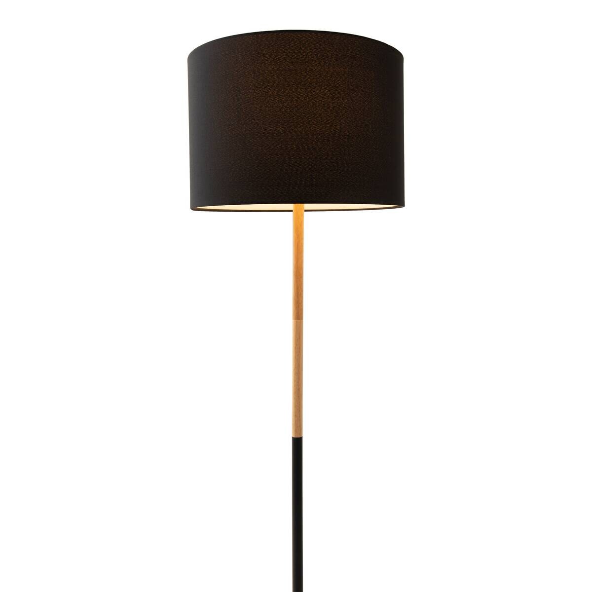 Näve Leuchten Stehlampe Tessile 2088022 schwarz Metall Textil Kunststoff B/H/T: ca. 36x150x36 cm 1 Brennstellen