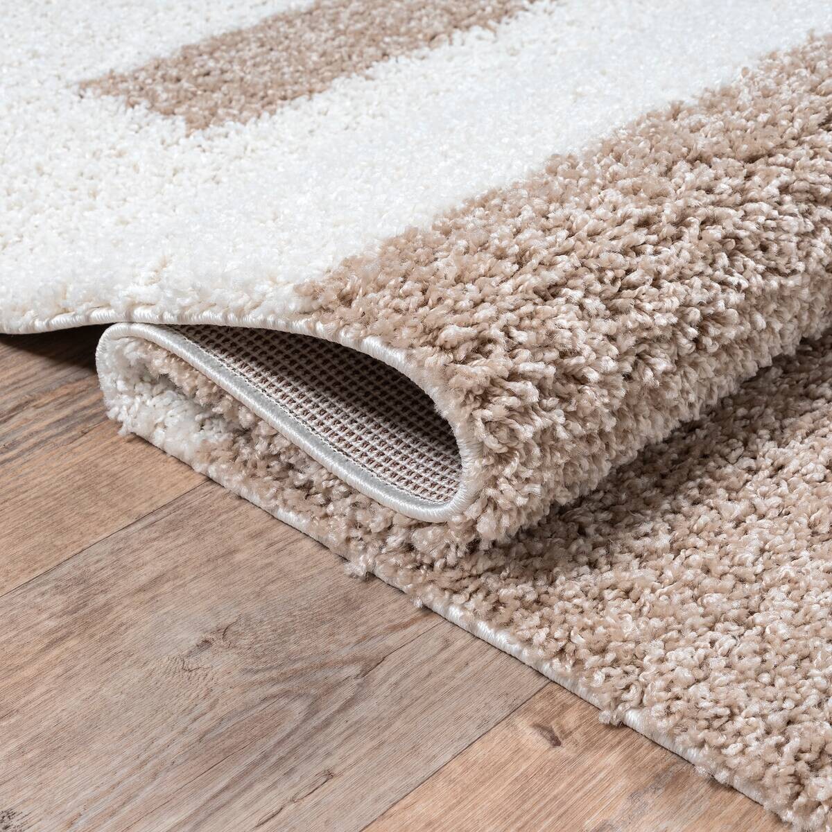 Sanat Hochflorteppich MILANO beige B/L: ca. 80x200 cm