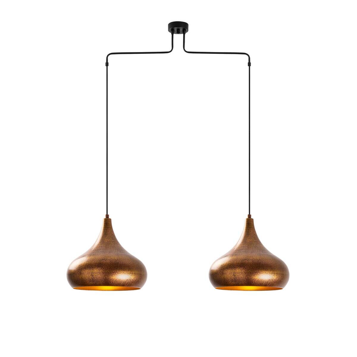 Opviq Pendelleuchte Muba-11551 Metall B/H/T/L: ca. 95x141x26x95 cm E27 2 Brennstellen