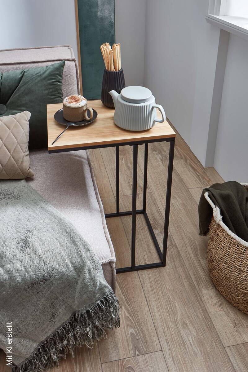 Couchtisch schwarz Artisan Nachbildung B/H/T: ca. 30x58x40 cm
