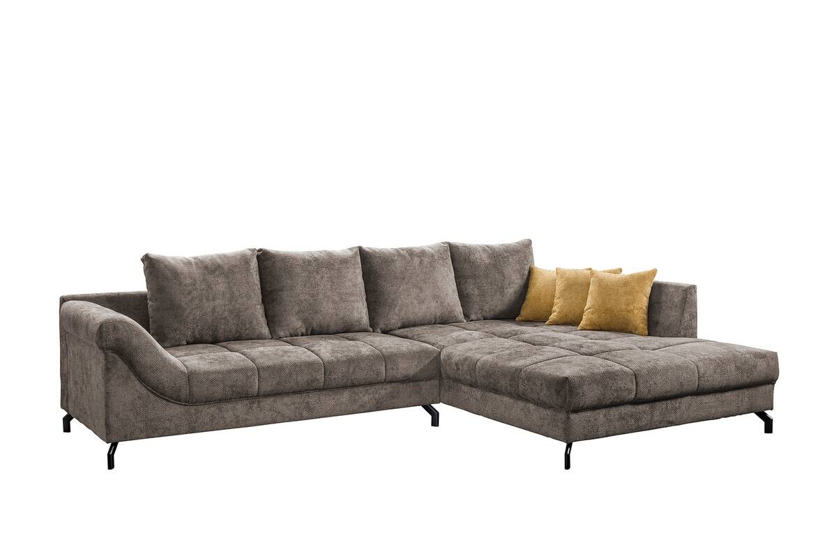 Ecksofa stone Microfaser B/H/T: ca. 306x92x203 cm