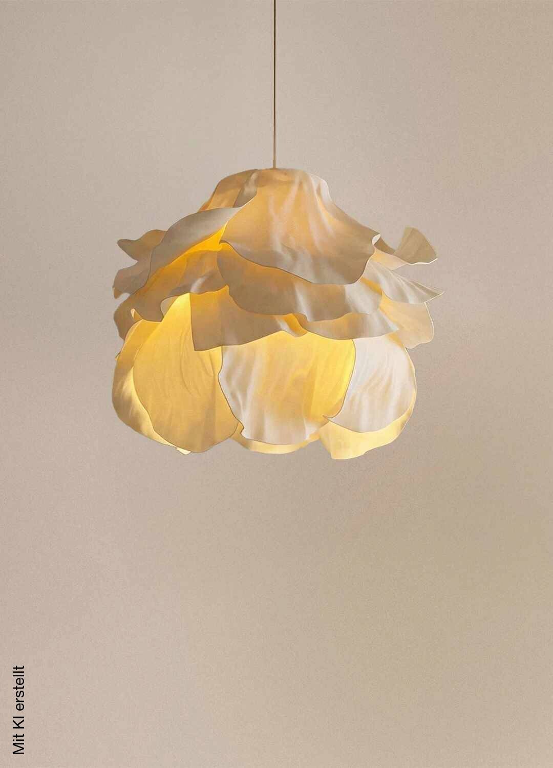 Opviq Pendelleuchte beige Kunststoff B/H/T/L/D: ca. 58x120x58x58x58 cm E27 1 Brennstellen