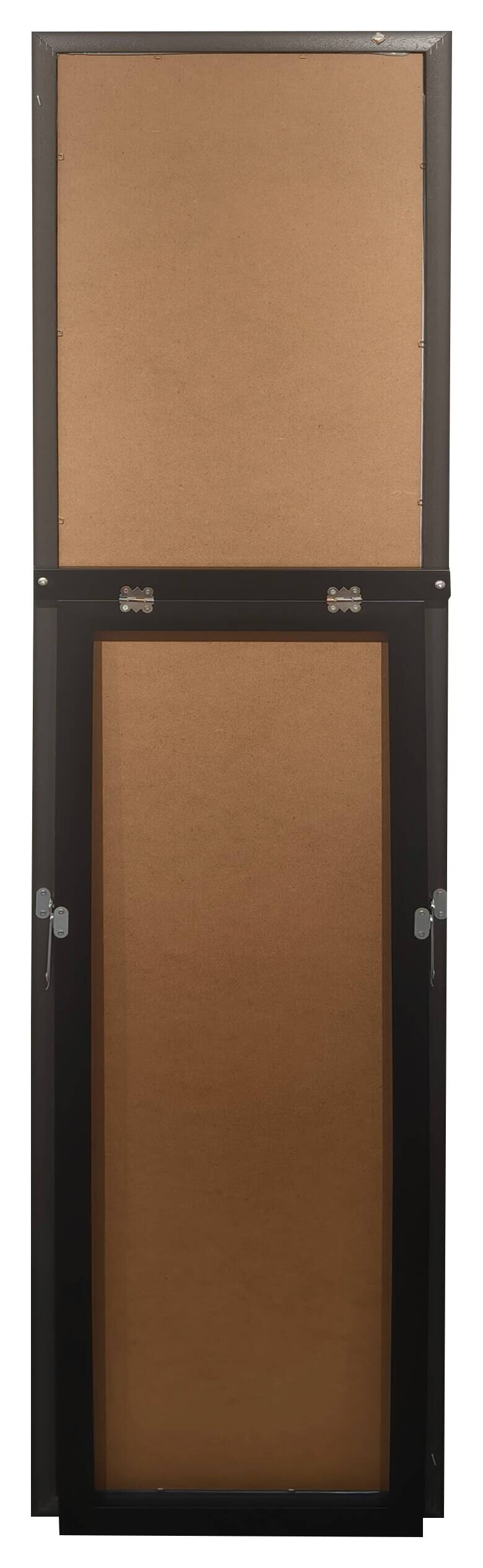 Standspiegel schwarz Holz B/H/L: ca. 1,5x144,5x34,5 cm