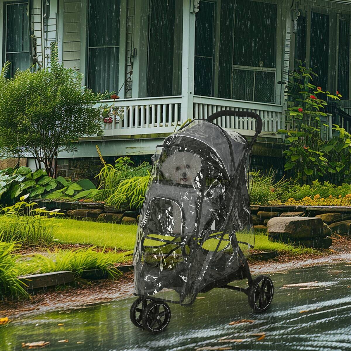 PawHut Hunde-Zubehör grau Polyester B/H/L: ca. 55x83x101 cm