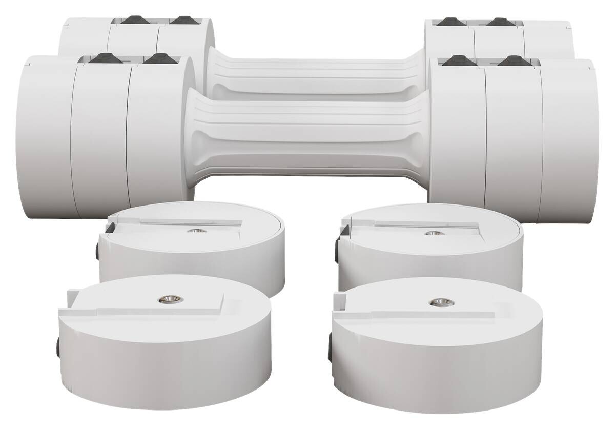 SPORTNOW Hanteln weiß Kunststoff B/H/L: ca. 7,5x7,5x26,5 cm