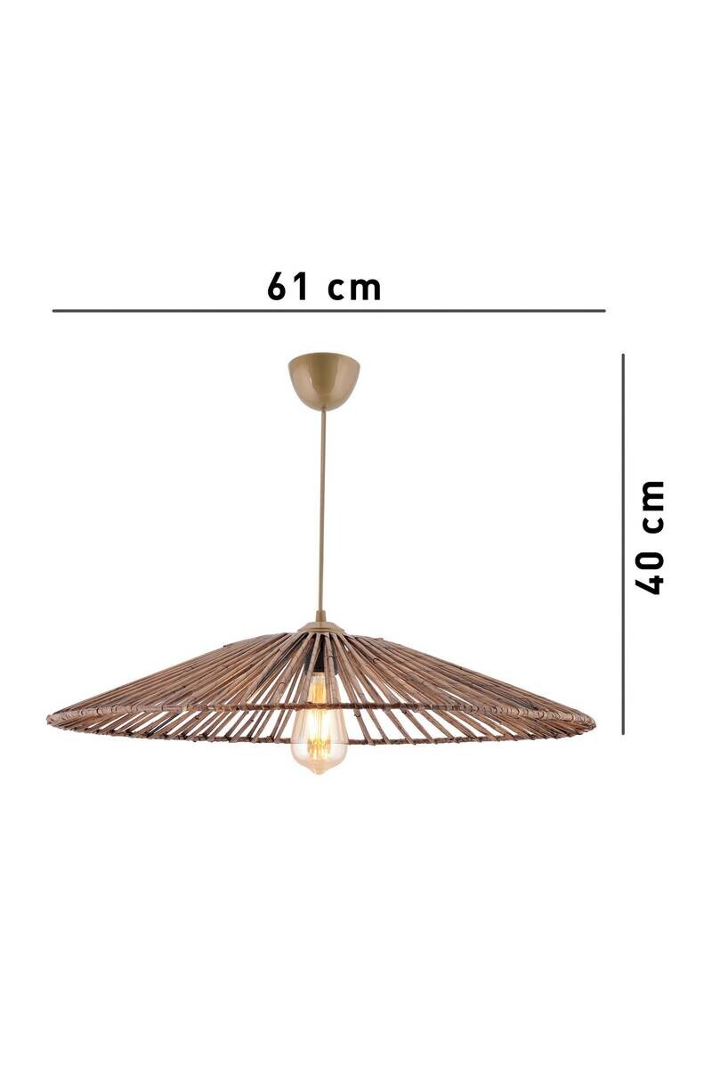 Pendelleuchte braun Metall B/H/L/D: ca. 61x40x61x61 cm E27 1 Brennstellen