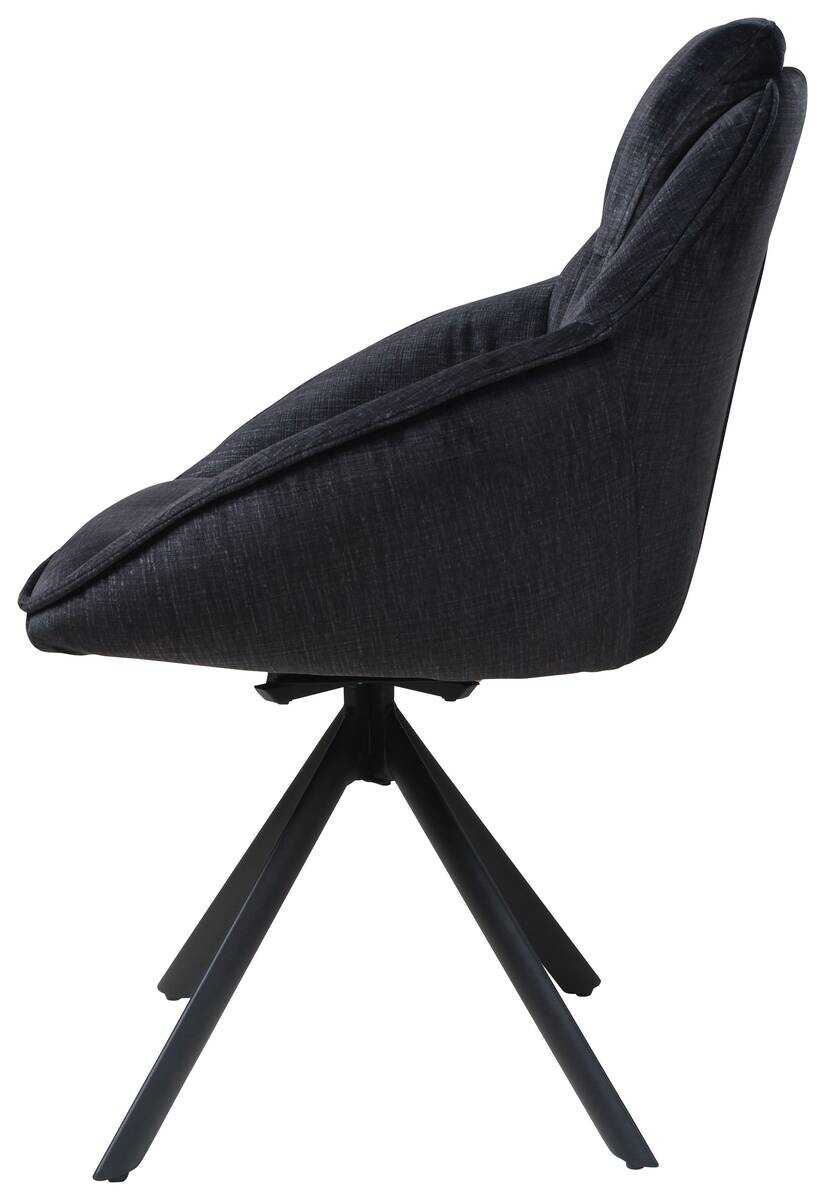 Drehstuhl Brisbane anthrazit Samt B/H/T: ca. 62x92x59 cm