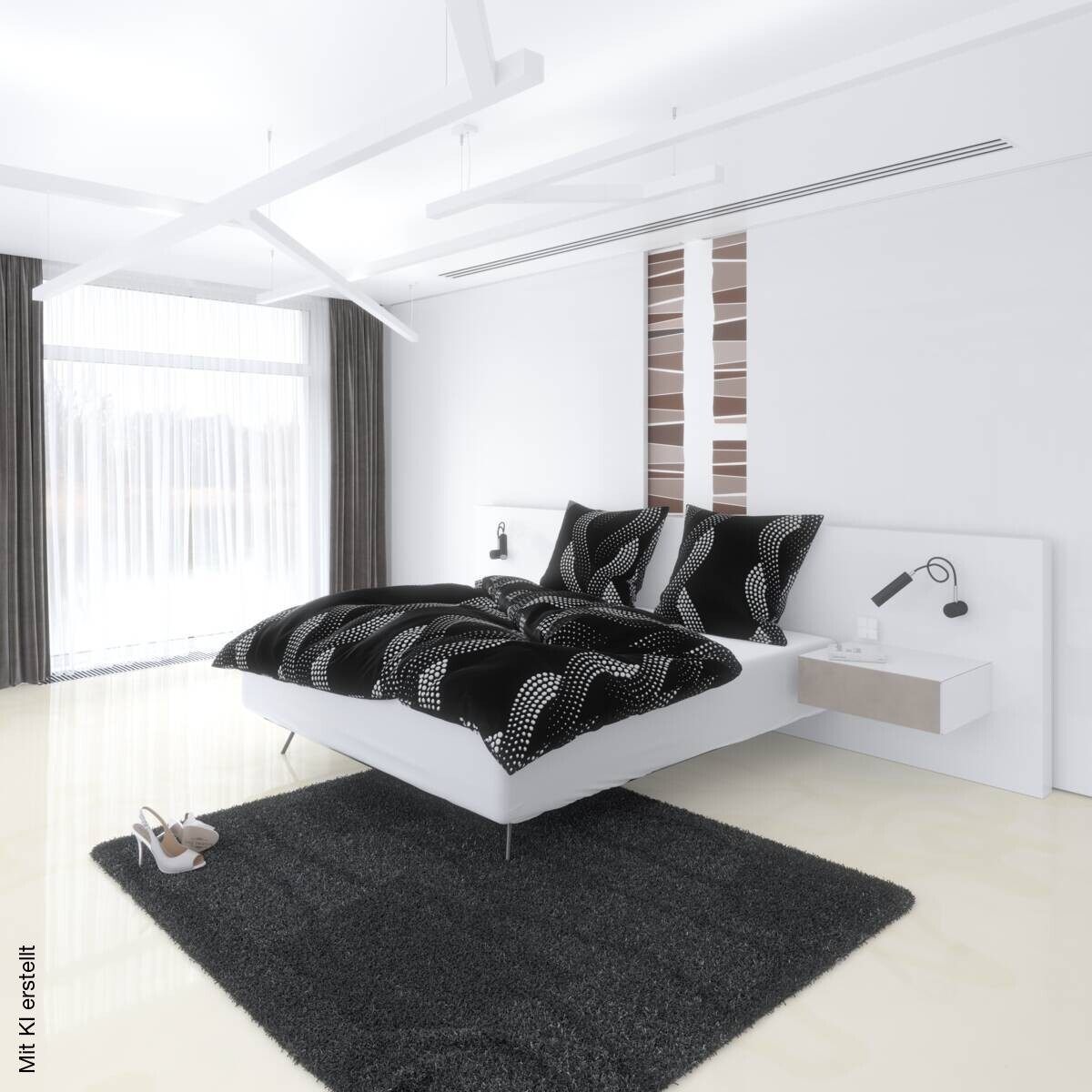 Microfaser Bettwäsche schwarz 100% Polyester B/L: ca. 200x200 cm