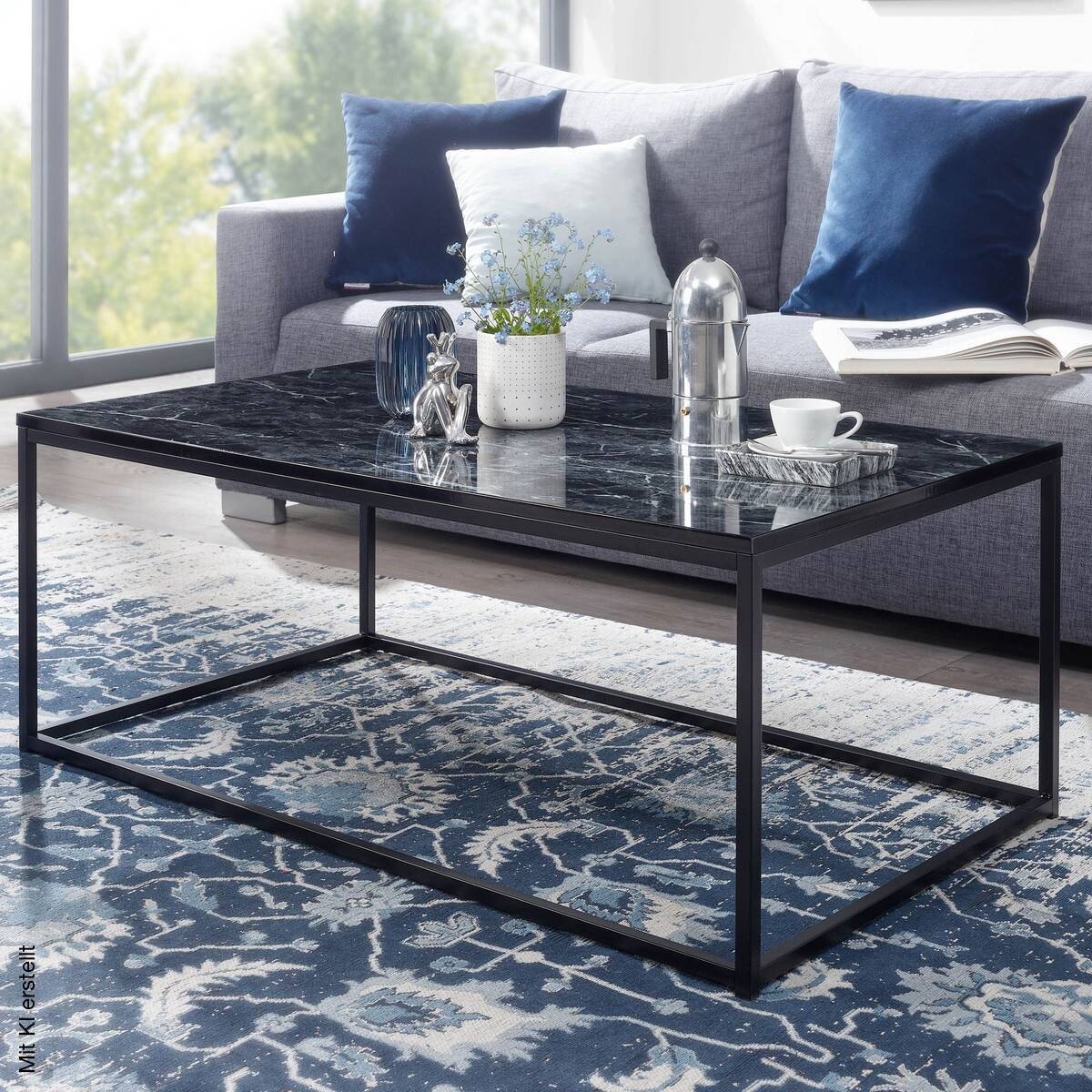 Couchtisch schwarz B/H/T: ca. 60x40x100 cm