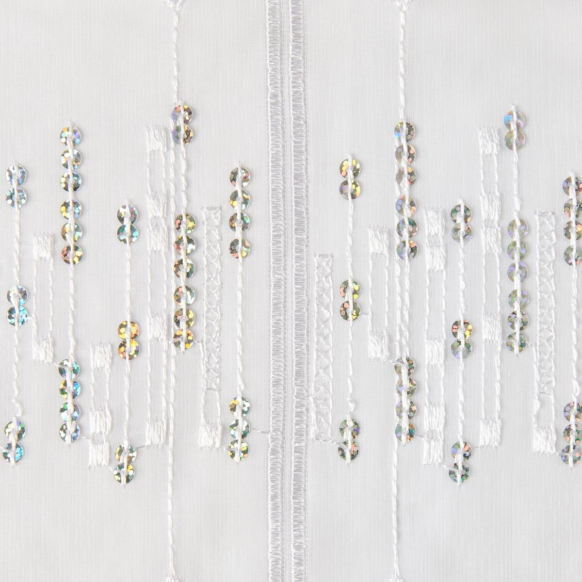 POCOline Cliprollo Pailette weiß B/L: ca. 140x95 cm