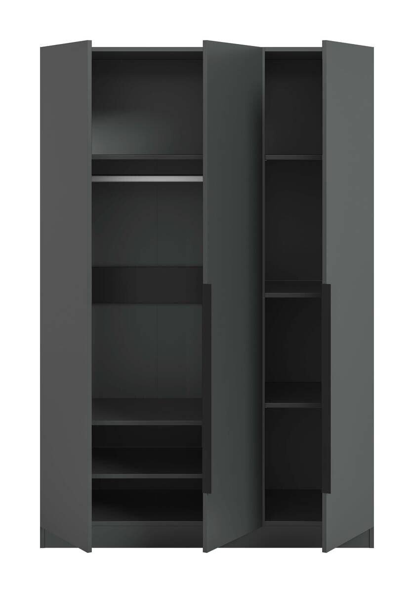 Kleiderschrank KOPENHAGEN anthrazit B/H/T: ca. 120x181x52 cm