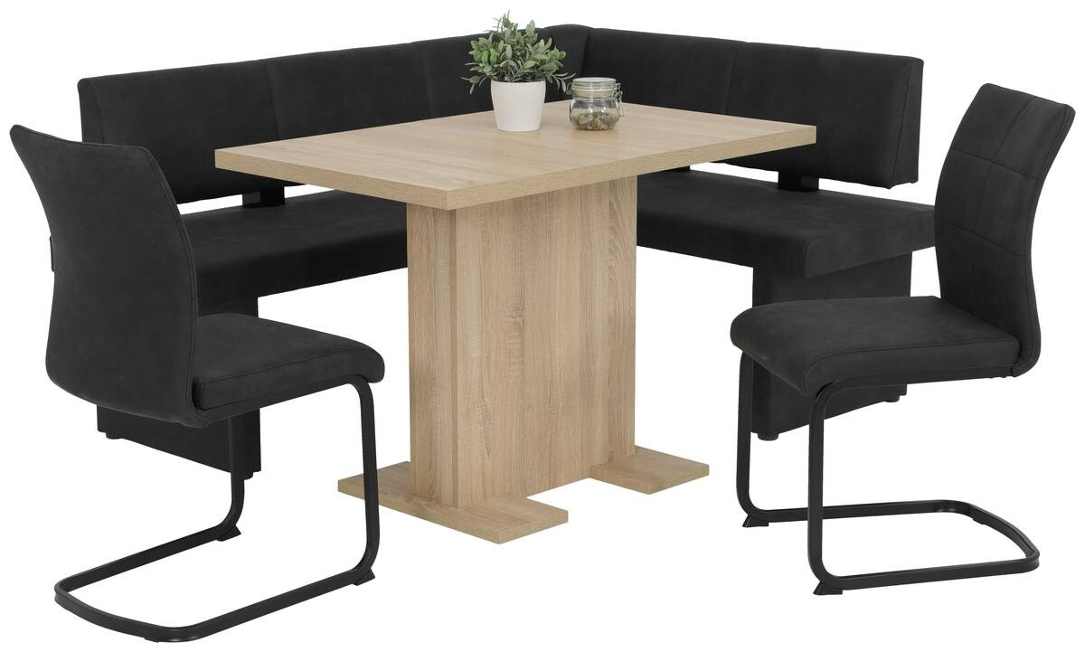 Eckbank PIA I grau Vintage Optik B/H/T: ca. 168x86x128 cm