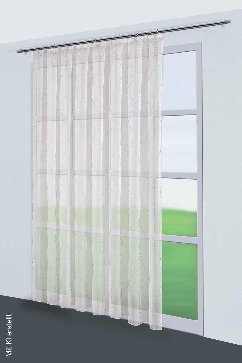 Fertigstore Dora graublau B/L: ca. 300x245 cm