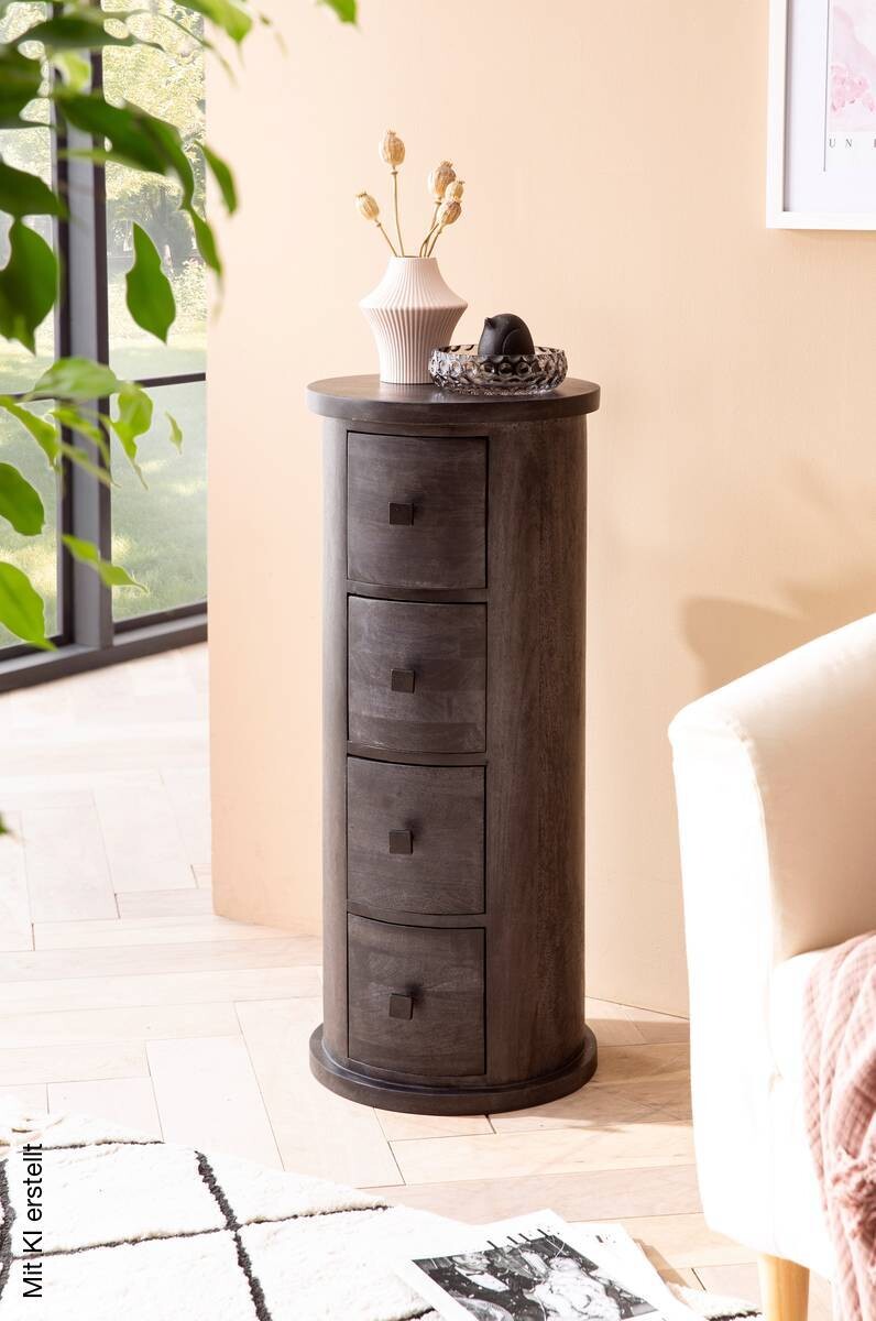 Sideboard schwarz B/H/T: ca. 34x85x34 cm