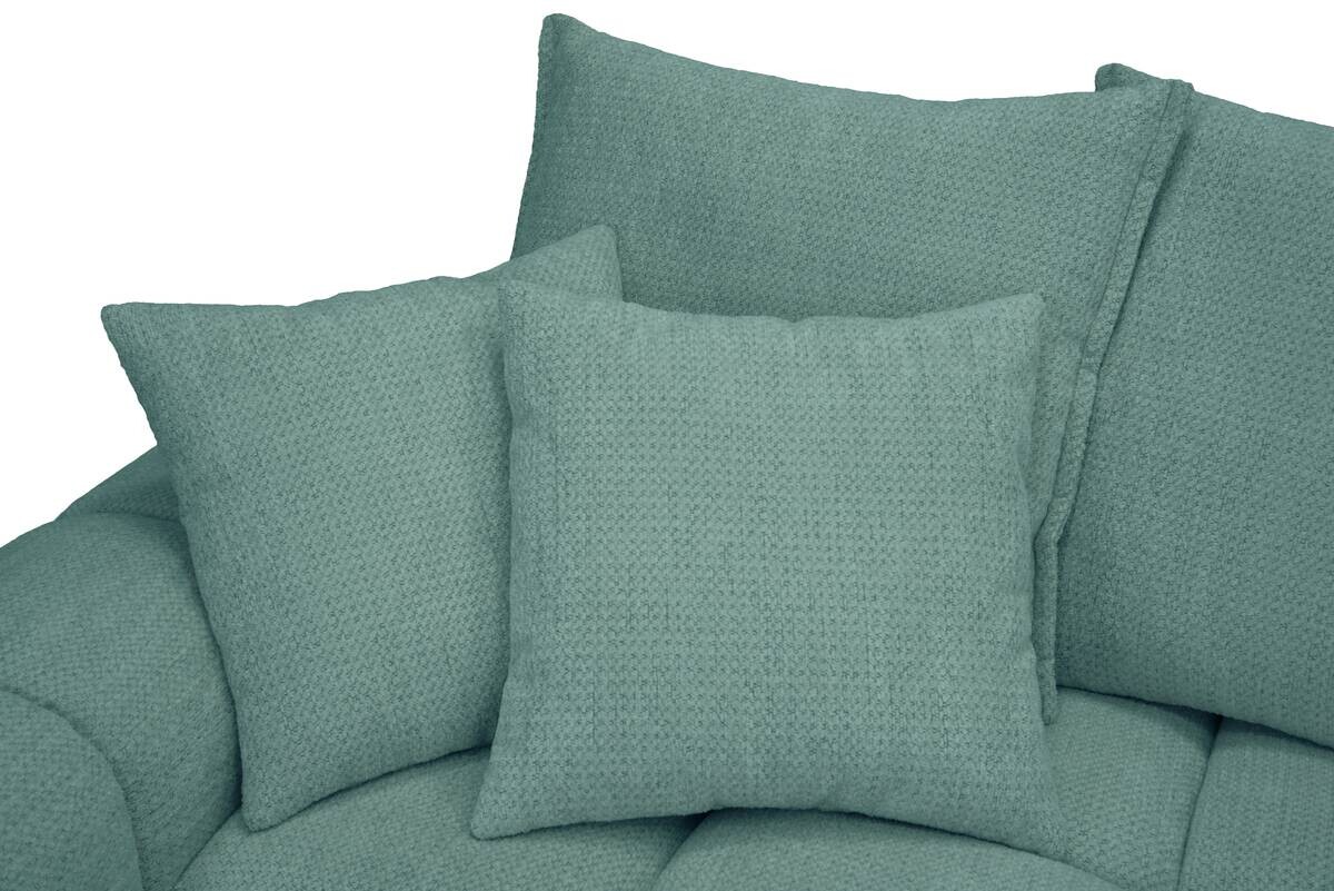 Ecksofa blaugrau Microfaser B/H/T: ca. 312x97x229 cm