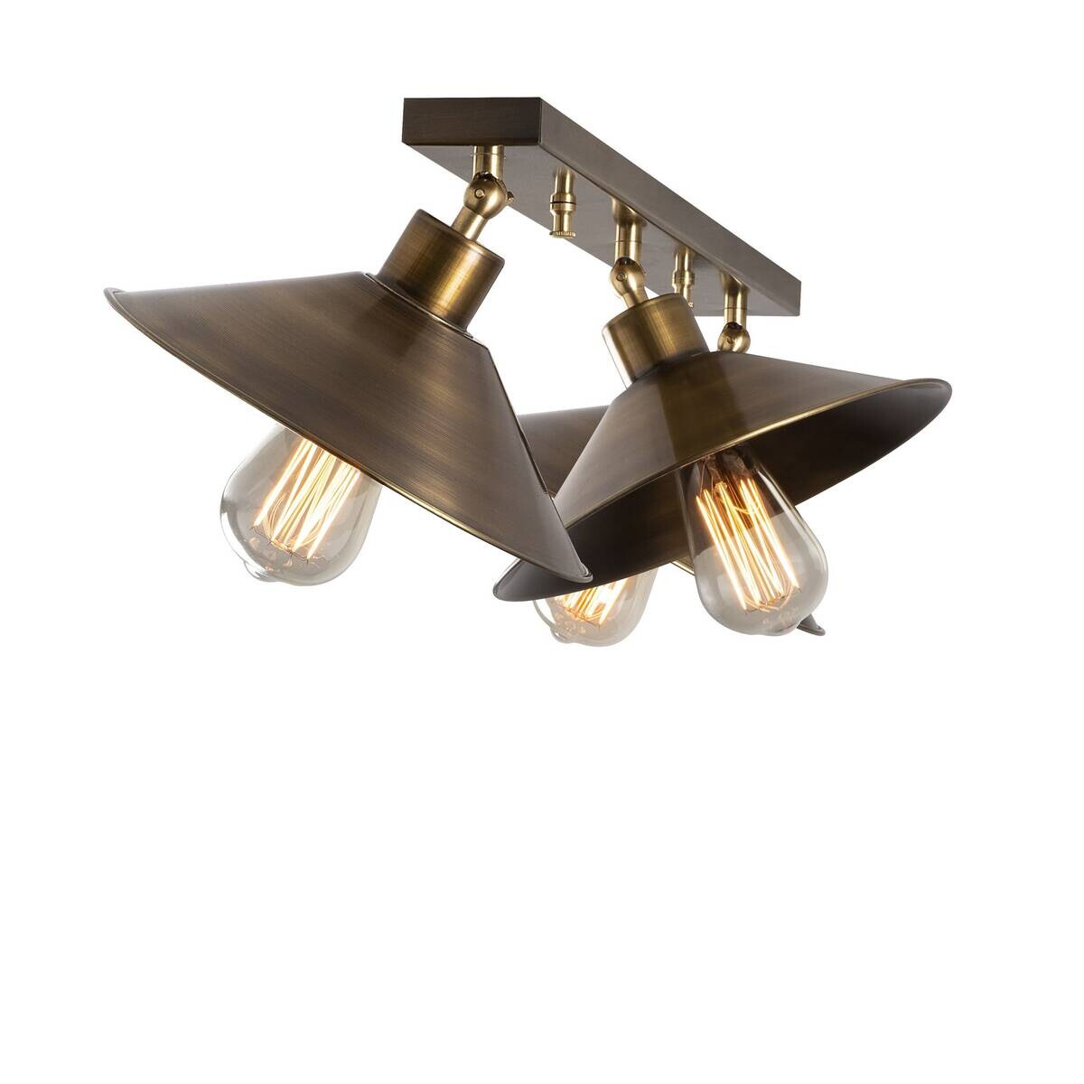 Opviq Deckenleuchte Berceste bronze Metall B/H/T/L/D: ca. 24x17x24x80x24 cm E27 3 Brennstellen