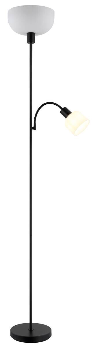 GLOBO Stehlampe schwarz Metall Kunststoff B/H/L: ca. 14,5x67,5x33 cm 2 Brennstellen