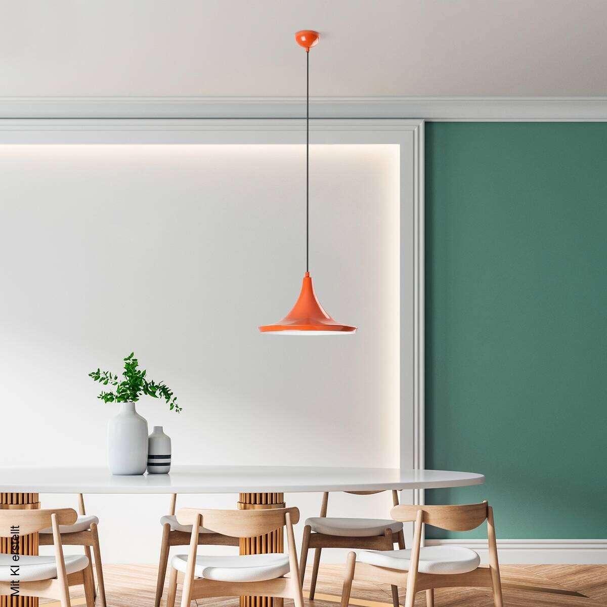 Opviq Pendelleuchte orange B/H/T: ca. 30x117x30 cm E27 1 Brennstellen