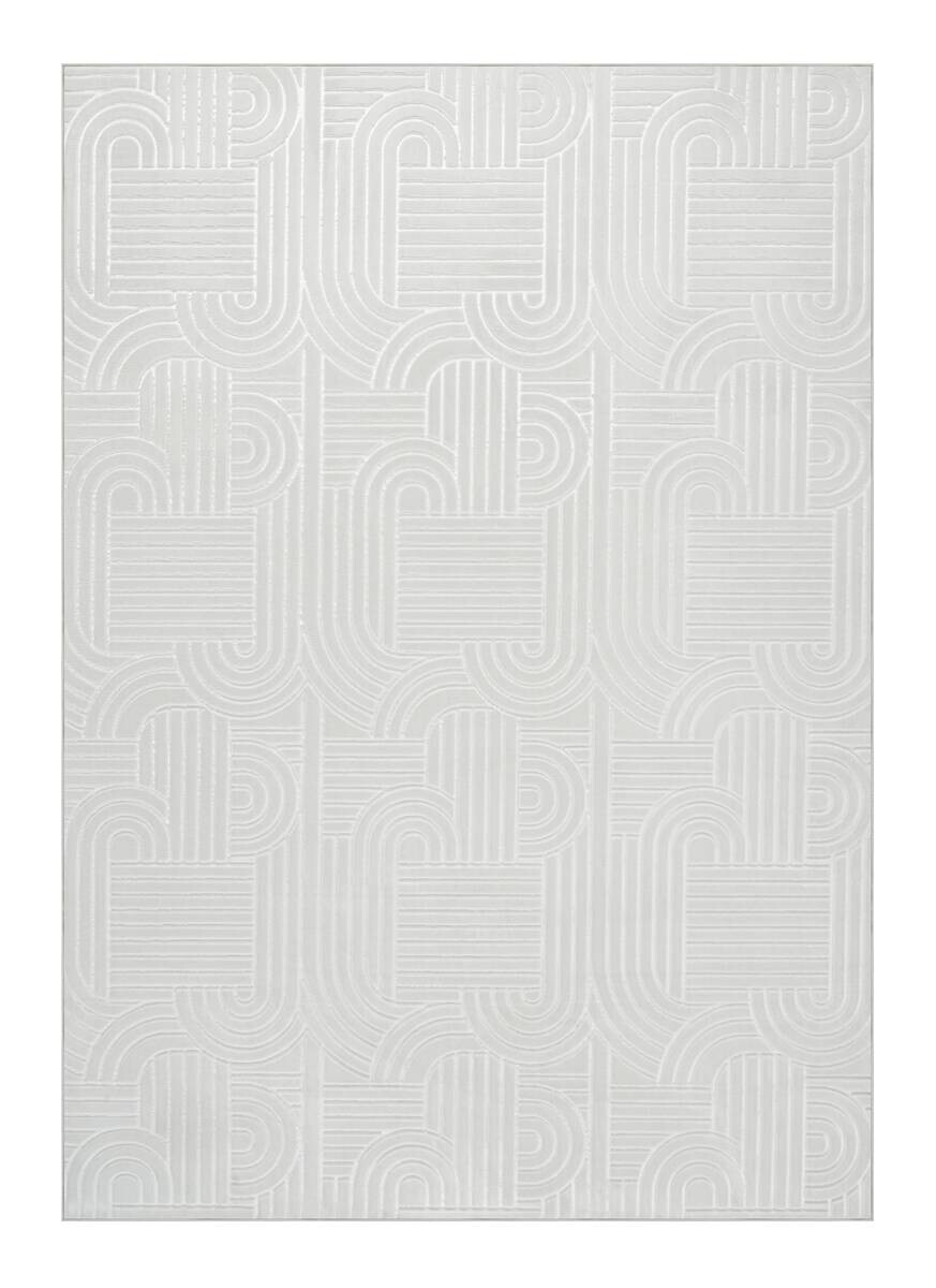 Kayoom Teppich Calma 125 weiß B/L: ca. 120x160 cm