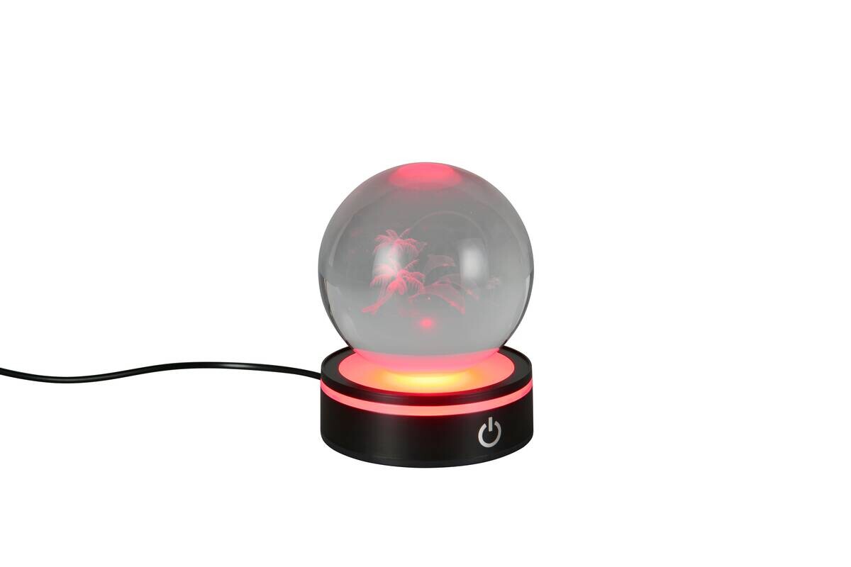 Reality LED-Tischleuchte Glas Kunststoff H/D: ca. 10x8 cm