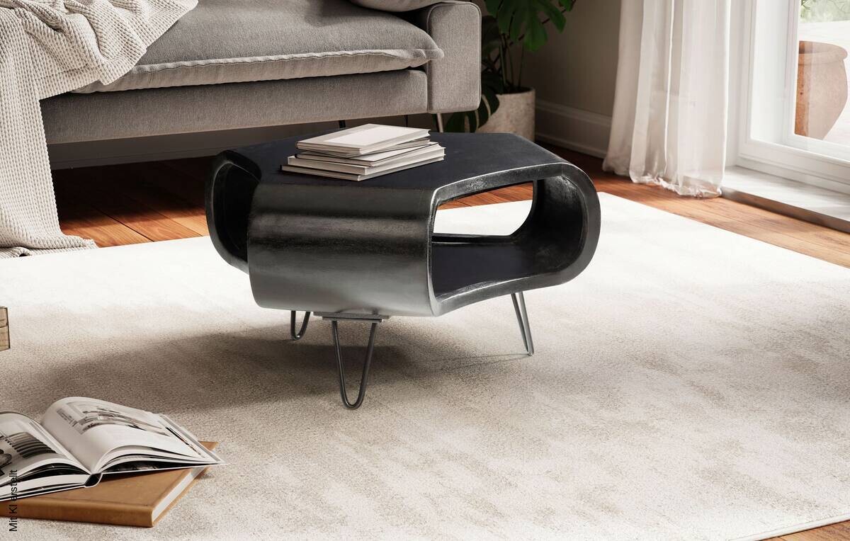 Couchtisch schwarz B/H/T: ca. 60x35x60 cm