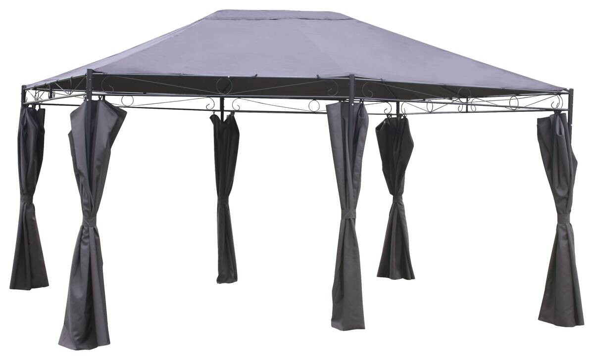 POCOline Pavillon Zeus anthrazit Stahlrohr B/H/L: ca. 400x270x300 cm