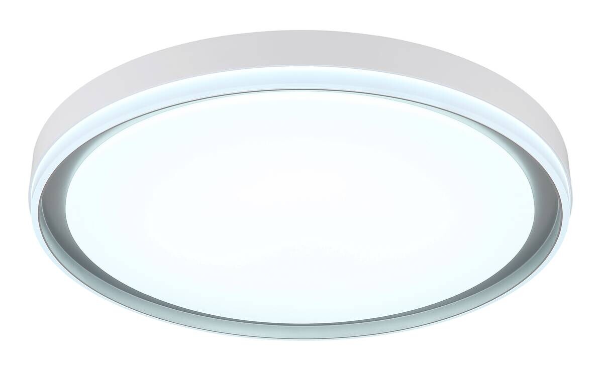 GLOBO Deckenventilator weiß silber Kunststoff Metall B/H/L: ca. 9x50,5x51 cm
