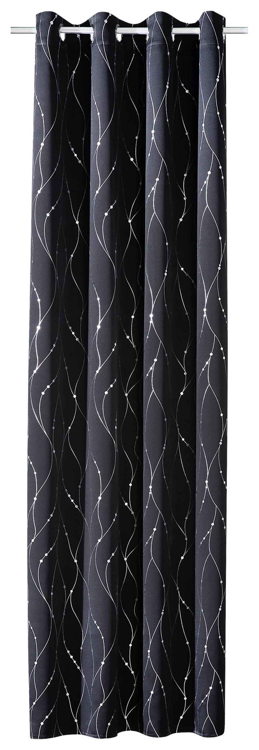 Verdunklungsvorhang Napoli schwarz 100% Polyester B/L: ca. 135x245 cm