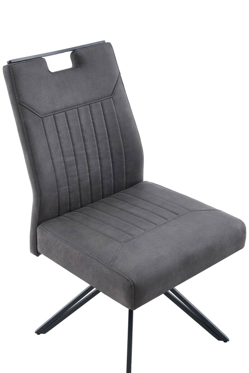 Stuhl Maggy anthrazit Microfaser B/H/T: ca. 54x97x69 cm