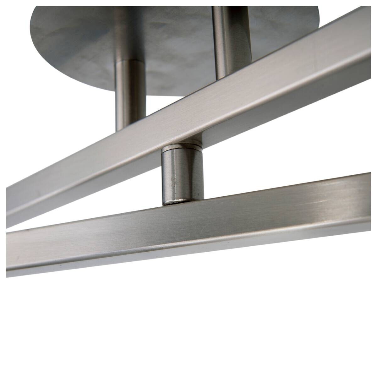 Näve Leuchten Deckenleuchte 1377022 silber Textil Metall Kunststoff B/H/T: ca. 29x33x82 cm E27 4 Brennstellen