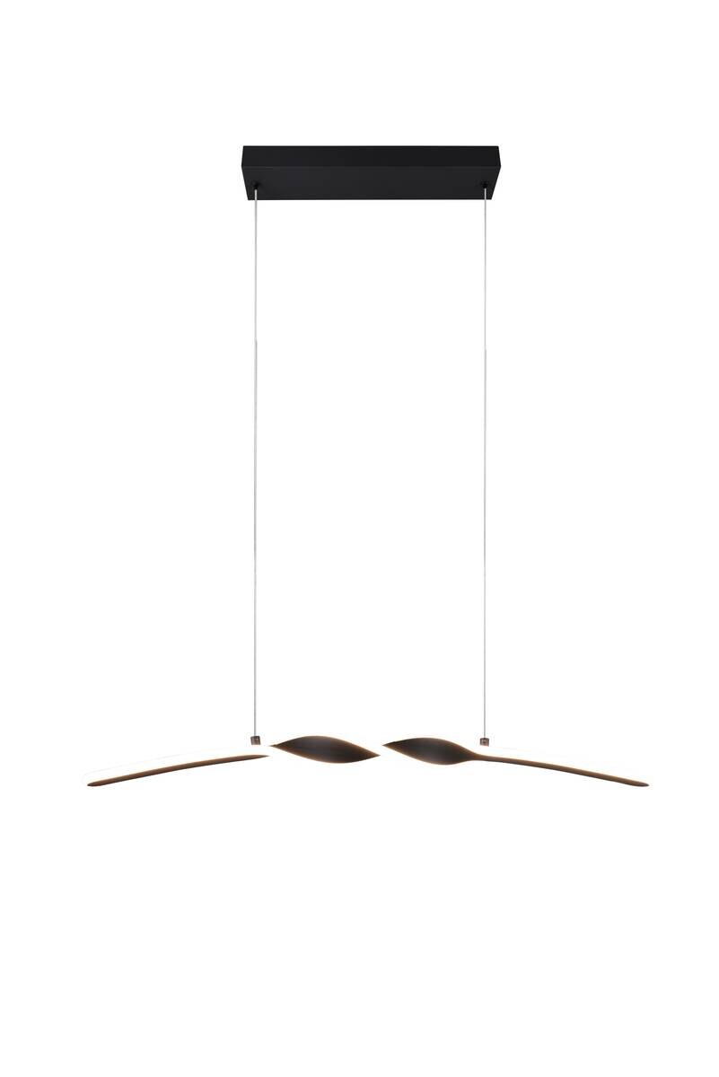 Reality LED Pendelleuchte Ginko mattschwarz Metall B/H/T: ca. 79x15x9 cm 1.0 Brennstellen