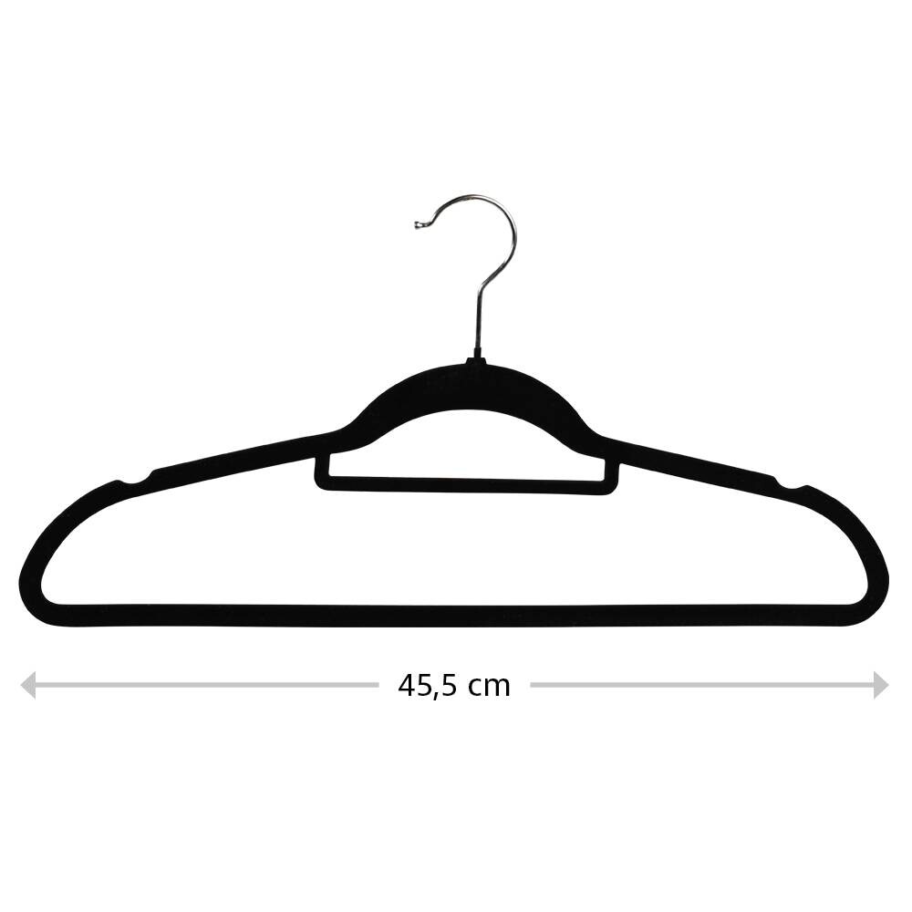 Kesper Kleiderbügel 25tlg. schwarz Kunststoff