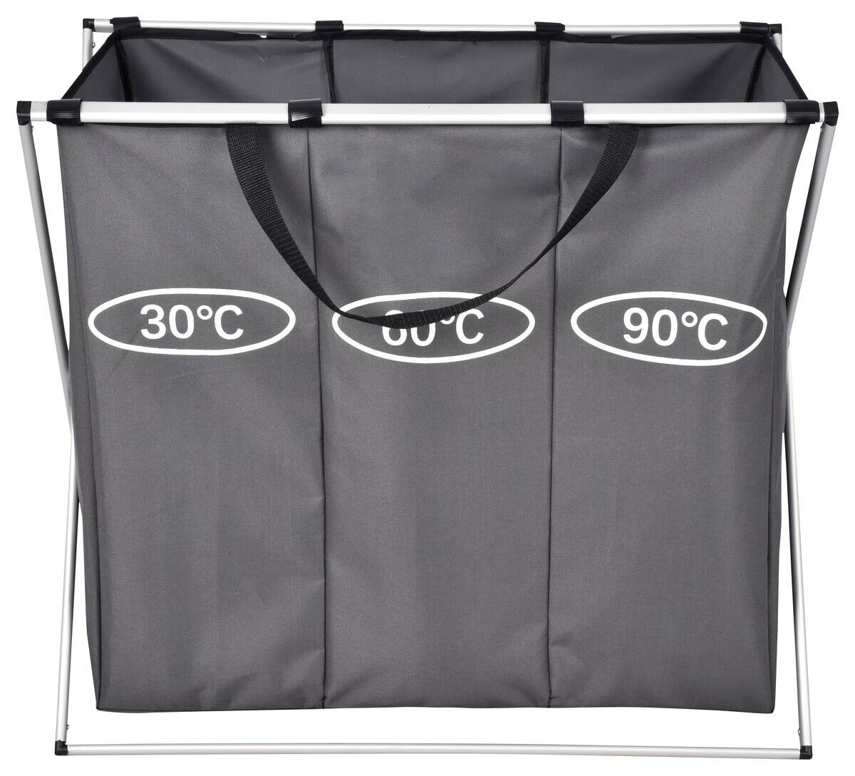 POCOline Wäschesammler grau Polyester B/H/L: ca. 38x36x57 cm