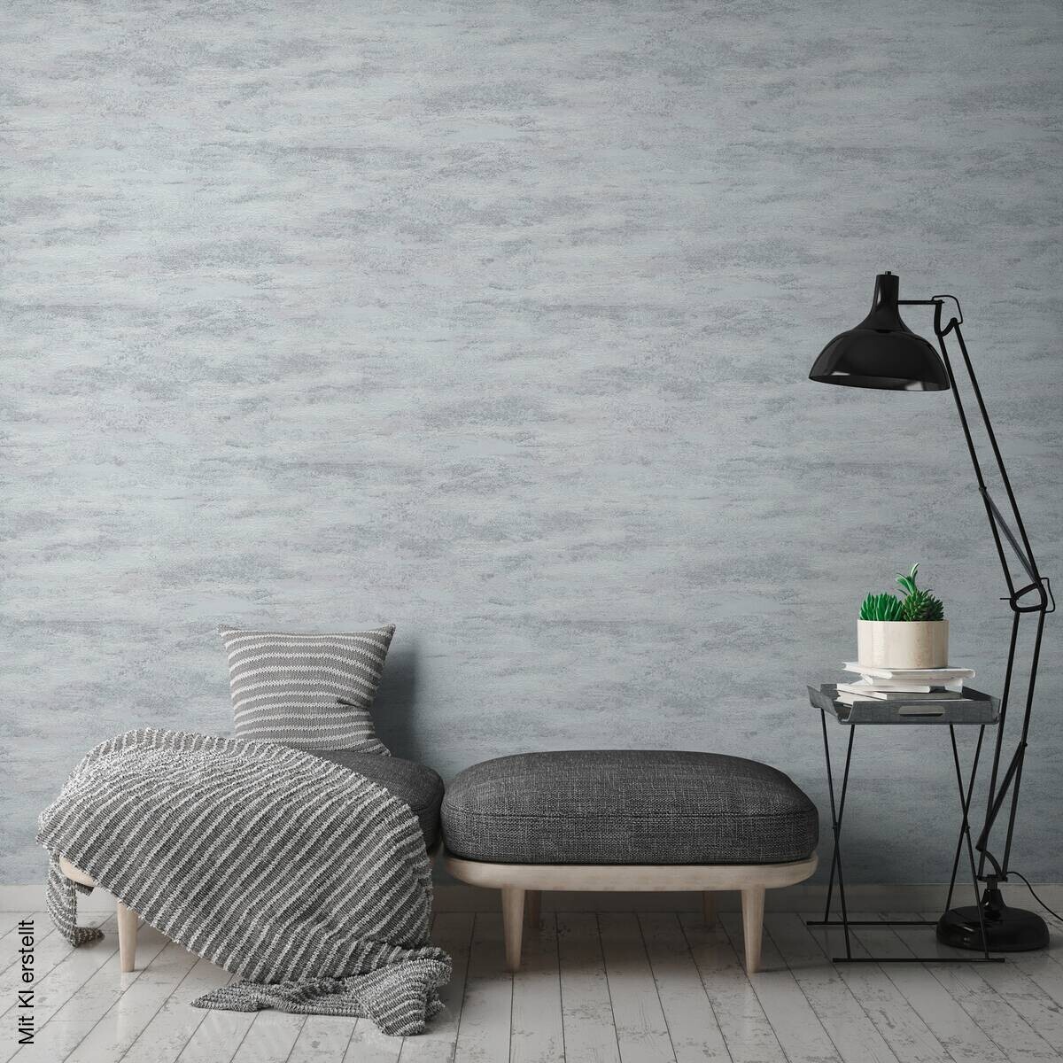 A.S.Creation Vliestapete Attractive 2 Putzoptik grau B/L: ca. 53x1005 cm