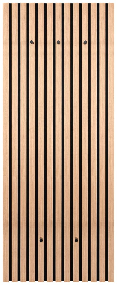 Wandgarderobe Grace Eiche Artisan Nachbildung schwarz B/H/T: ca. 50x125x7 cm