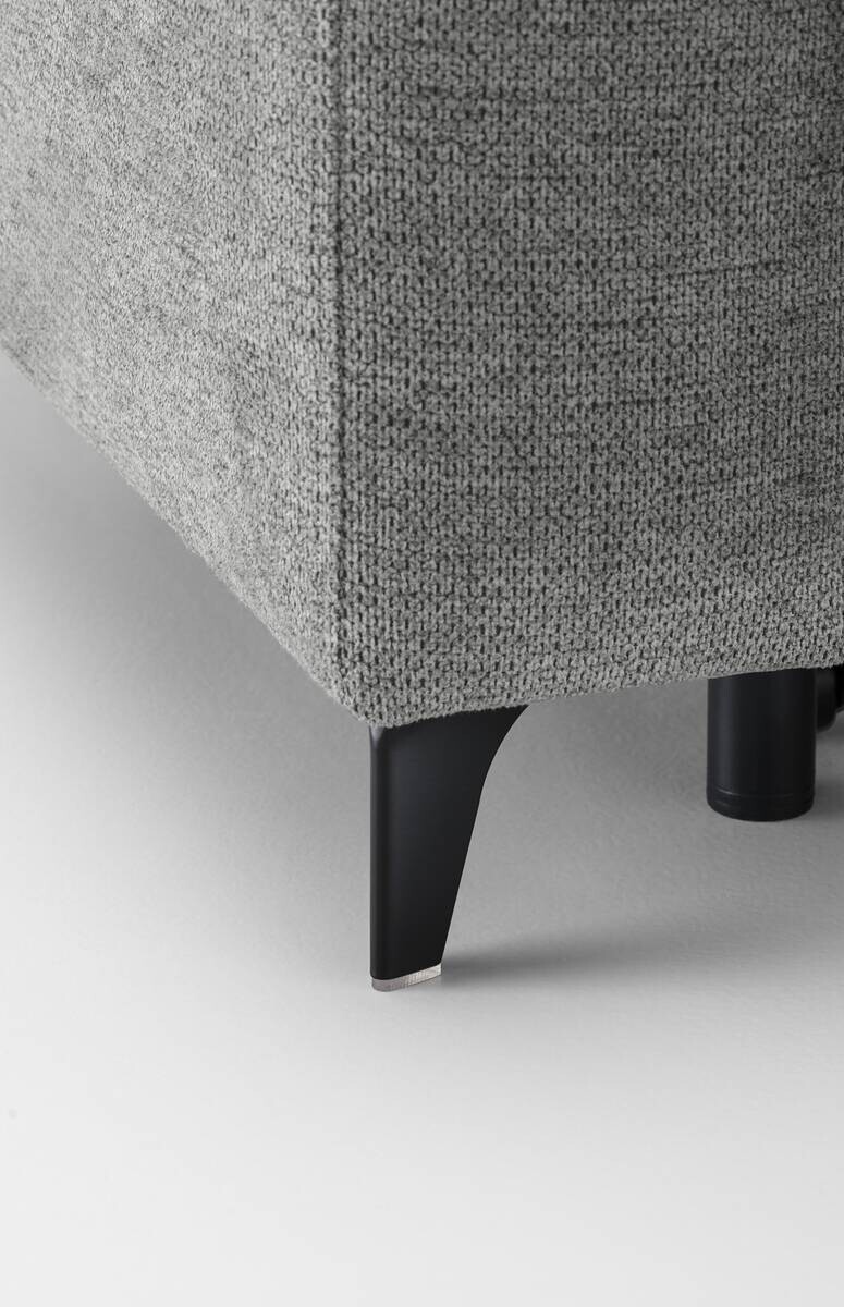 Ecksofa mit Bettfunktion grau Flachgewebe B/H/T: ca. 258x96x221 cm